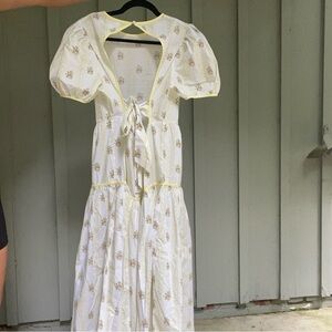 Open back prairie dress | floral | Glamorous | Large